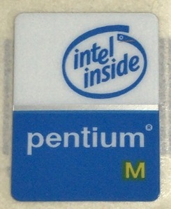 ■新品・未使用 ■10枚セット 【pentium M】エンブレムシール【16*21㎜】送料無料・追跡サービス付き☆P085