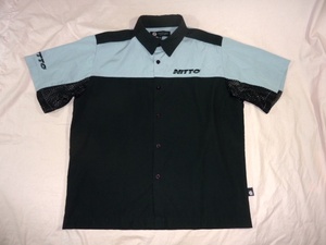 ニットータイヤ 半袖シャツ/メカニックシャツ M 黒/グレー