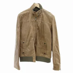 マスク +39 MASQ ライダースジャケット シングル ブルゾン 牛革 レザー 54 XXL 茶 ブラウン /UO