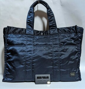 ★美品★ HEAD PORTER TANKER トートバッグ ポーター タンカー ヘッドポーター ネイビー XL