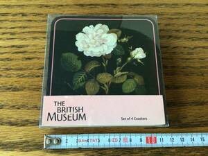 THE BRITISH MUSEUM/英国博物館★the Mrs delany collection★メアリー・ディレイニー★コースター★コルク★4枚セット★薔薇/ローズ