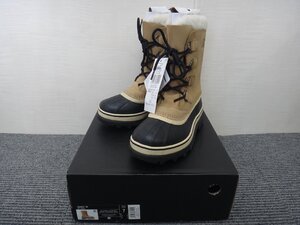 PRK019)SOREL/ソレル/レディース/アウトドアブーツ/CARIBOU WP/ウォータープルーフ/冬靴/コロンビア/24ｃｍ/BUFF/CHAMOIS/未使用/