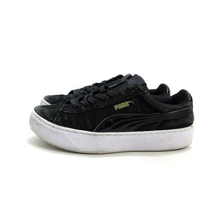 s■【24.5cm】プーマ/puma Vikky Platform 36328705 スニーカー■黒/LADIES/111【中古】