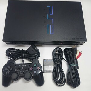 【メンテ済み】PS2 SCPH-30000 動作確認済み SONY ソニー プレイステーション2 ブラック 本体 PlayStation2 メモリーカード 一式 