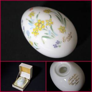 【Noritake/ノリタケ】Limited Edition『1978年・イースターエッグｘ1』《状態は良好》日本製/Easter/花と蝶/磁器製/希少/レア/BVT3854