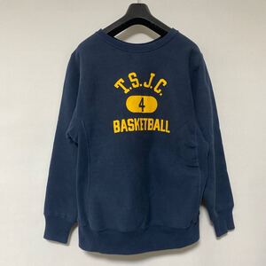 美品 warehouse タタキ タグ リバース タイプ スウェット シャツ M カプセル プリント ウエアハウス sweat shirt