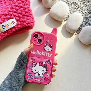 大人気iPhone 14proケース スマホカバー　ハローキティ　キティちゃん　鏡付き