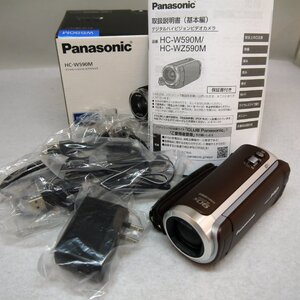 USED品・保管品 Panasonic パナソニック HC-W590M デジタルハイビジョンビデオカメラ 2021年製 ブラウン 外箱付