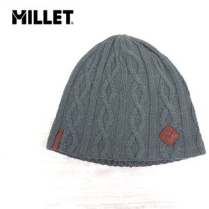 1N1981-F-N◆ MILLET ミレー ニットキャップ ビーニー 帽子 ◆ size FREE グレー 古着 メンズ レディース 秋冬 アウトドア