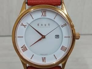 KNOT CS-32RGWH 時計 ノット クラシックソーラー ホワイト文字盤 ローズゴールド ソーラー ユニセックス 腕時計