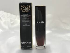 CHANEL ルージュ アリュール ラック #91 -ファンシー プリュンヌ- リップ 口紅 未使用品 #212779-1251 在3