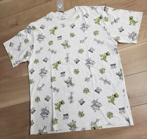 L 新品 TOYSTORY トイストーリー 半袖Tシャツ ウッディ バズライトイヤー ジェシー エイリアン レックス ライトグレー 綿100 DISNEY PIXAR