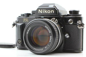 ◆極美品◆ ニコン NIKON FA 35mm 一眼レフ フイルムカメラ ブラック Ai-S NIKKOR 50mm F1.4 単焦点 MF 標準 レンズ