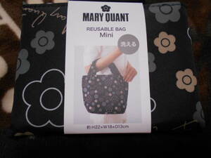 ☆新品・未使用品　マリークワント　MARY QUANT　エコバッグ　マイバッグ　トートバッグ　かばん　ブラック　Mini　ミニ☆