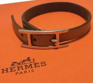 エルメス HERMES ブレスレット アピ3 レザー ブラウン