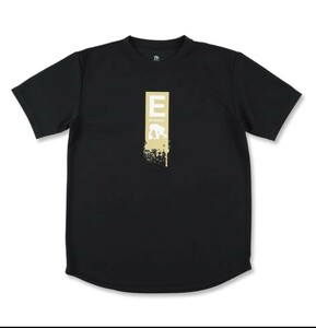 ○。【EGOZARU/エゴザル】オリジナルドリップ”E“Tシャツ給水速乾性ラウンドカットデザイン黒TスポーツTシャツ○。