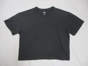 ユニクロ　ドライＥＸクロップドＴ　ＤＲＹ－ＥＸ　Ｓサイズ　バスト７７ｃｍー８３ｃｍ　ブラック　半袖Ｔシャツ　433960