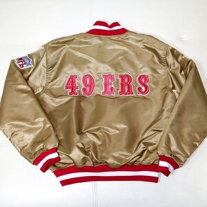 USA製 スターター 49ERS スタジャン XL サンフランシスコ・フォーティナイナーズ バックロゴ ワッペン 90s ヴィンテージ PRO LINE STARTER