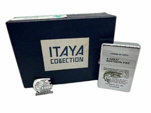 【極美品!!未使用品!!1円スタート!!】ZIPPO ジッポー　ITAYA COLECTION　イタヤ　A GREAT NORTHERN PIKE　ピンバッジ付　箱付