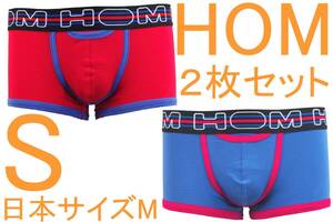 即決●HOM オム ボクサーブリーフ（S/日本サイズM）2枚セット №19 新品 63%OFF