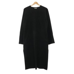 HYKE ハイク 18SS SWEATER DRESS サイドスリットニットワンピース ブラック サイズ:1 レディース ITOO35IZXDYG