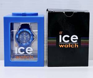 M-8159　【同梱不可】980円～ 中古品　ICE WATCH アイスウォッチ　Sixty Nine　014 228 ICE　ブルー　クォーツ　メンズ　腕時計