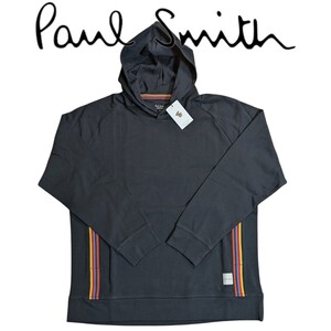 新品 ポールスミス Paul Smith パーカー LL プルオーバー アーティストストライプ ダークネイビー ラウンジウェア 秋冬向け メンズ