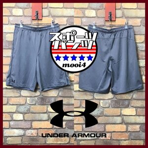 SP1-200★美USED品★US規格★グレー【UNDER ARMOUR アンダーアーマー】メッシュ ショートパンツ【メンズ L】ジム ランニング スポーツ