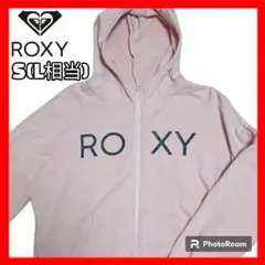 ROXY ロキシー ジップアップ パーカー  ビッグロゴ ピンク S(L 相当)