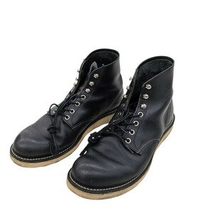 REDWING レッドウィング 8165 アイリッシュセッター ブーツ 6 CLASSIC ROUND 6インチ プレーントゥ ブラック レザー US10 ワイズD 28cm 