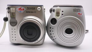 【ト滝】2点まとめ 富士フィルム FUJIFILM チェキ cheki instax mini20 mini10 インスタントカメラ シルバー 現状品 DE000DEH44