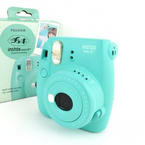 FUJIFILM 富士フィルム instax mini 8＋ チェキ インスタックス ミント グリーン インスタントカメラ 外箱付き 0619-024