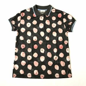 【1円～】Paul Smith ポールスミス にじみ ドット プリント 半袖 ポロシャツ size:M レディース /水玉 シャツ トップス 水彩画 