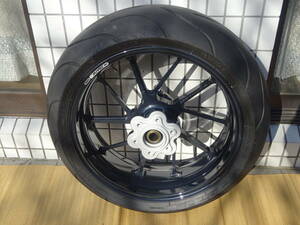 ♪未走行ゲイルスピードGALESPEED TYPE-M リヤ鍛造マグネシウムホイール 中古タイヤ付き★流用ベースMGマグネHONDA　CBR1000RR