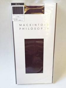 新品　百貨店商品　MACKINTOSH PHILOSOPHY　ストライプ柄　タイツ　ダークワイン　日本製
