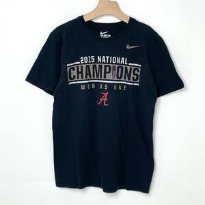 NCAA アラバマ大 ブラック 2015 NATIONAL CHAMPIONS NIKE/ナイキ カレッジフットボールTシャツ Mサイズ【TS-0012-903】