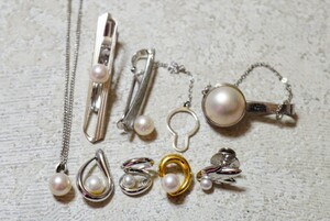 B2043 TASAKI/田崎真珠 本真珠 ネックレス ペンダントなど ヴィンテージ パール アクセサリー 大量 まとめて おまとめ SILVER含む