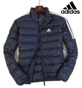 A水01641新品▼ アディダス adidas 3ストライプス ダウンジャケット 【 XXL 】 ブルゾン スタンドカラー ダウンブルゾン 紺系