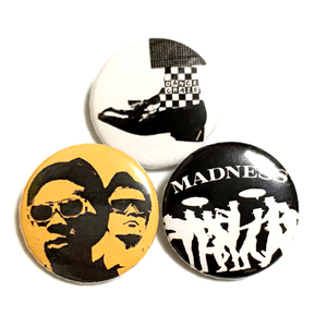 缶バッジ 25mm 3個セット DANCE CRAZE マッドネス SPECIALS スペシャルズ SKA Mods Rude 2Tone