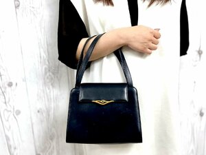 美品 Cartier カルティエ サファイアライン ハンドバッグ バッグ レザー 紺 76934