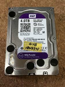 A18692)3.5インチ WDC WD40PURX-64GVNY0 4000GB 289回18475Hr 現状品 中古動作品