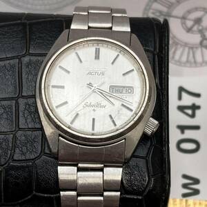 1000円スタート 腕時計 セイコー SEIKO ACTUS SilverWave 6306-8000 稼働 未オーバーホール W0147