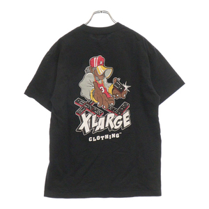 X-LARGE エクストララージ GOING FOR A BROKE TEE バックプリント クルーネック 半袖Tシャツ カットソーブラック 101232011066