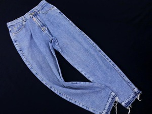 ADAM ET ROPE’ アダムエロペ SOMETHING サムシング エドウィン カットオフ テーパード デニムパンツ size27/青 ■■ ☆ ekc2 レディース