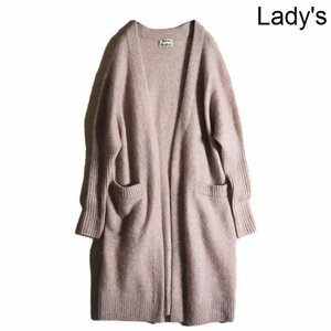 J9400P ▼Acne Studios アクネストゥディオズ▼ RAYA MOHAIR ウール モヘア ロングニットカーディガン ピンク オーバーサイズ 秋冬 rb mks