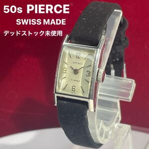 ★希少 50s デッドストック PIERCE ピアース スイス製 手巻 腕時計 稼働品 レディース アンティーク ヴィンテージ 