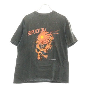 ヴィンテージ 90s SEPULTURA THIRD WORLD POSSE TOUR TEE セパルトゥラ ワールドツアープリント 半袖Tシャツ カットソー バンドT ブラック