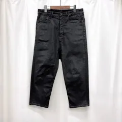 【雷市場（ポンジャン）商品韓国直送】 Rick Owens(リックオウエンス) コラプスカット クロップド コーティングデニム