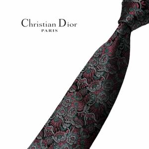 Christian Dior ネクタイ 花柄 ロゴ刺繍 クリスチャン ディオール USED 中古 m888