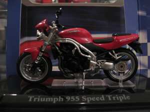 海外販売品ドイツAtlas1/24スーパーバイクコレクション★Triumphトライアンフ955 Speed Triple レッド★